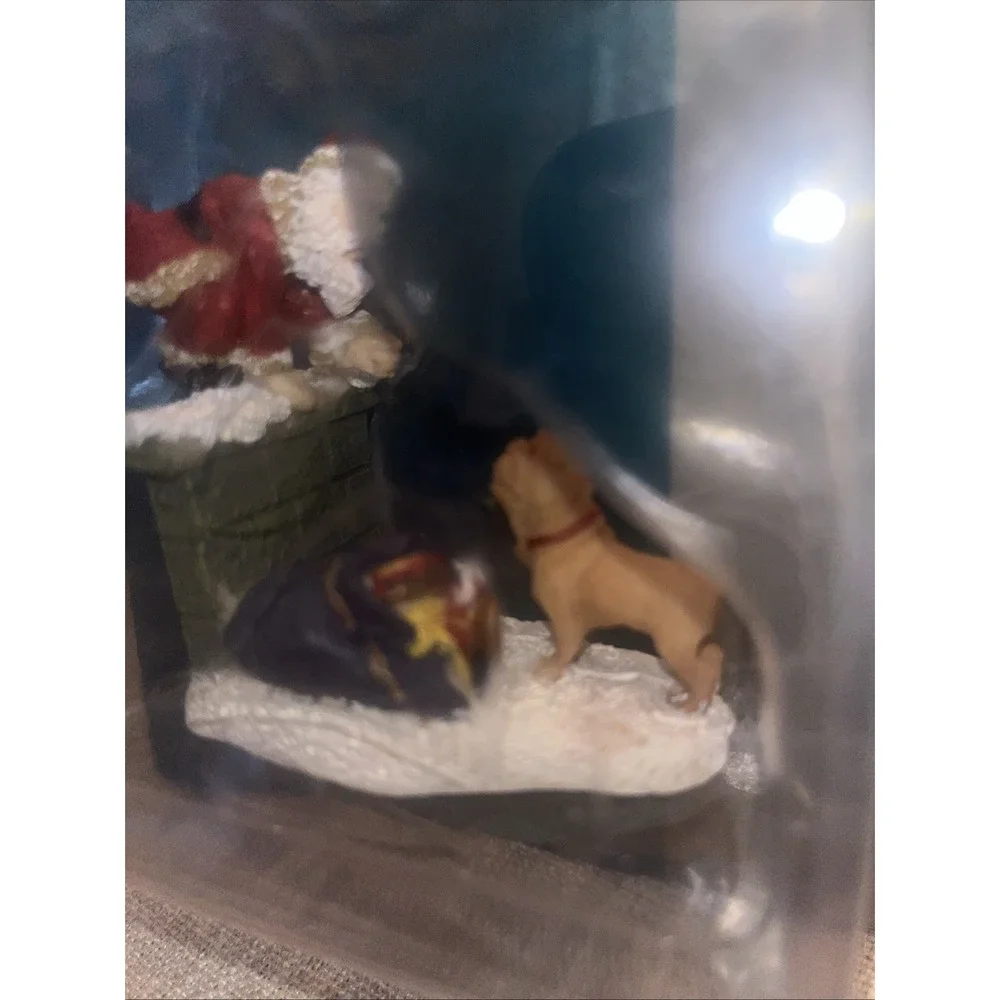 Vintage 2003‎ Santa's Workbench Santa w/Dog Christmas Village Figurine
